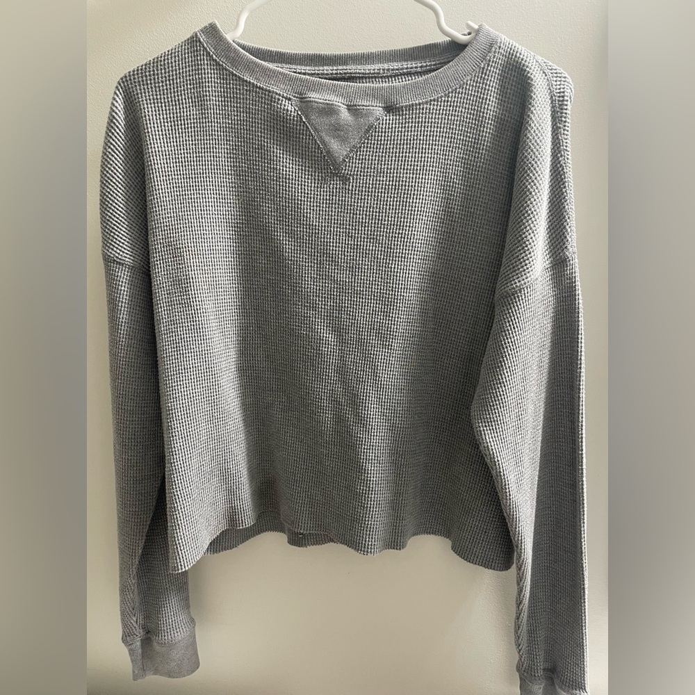 Abercrombie & Fitch Light Gray Crew Neck Sweater